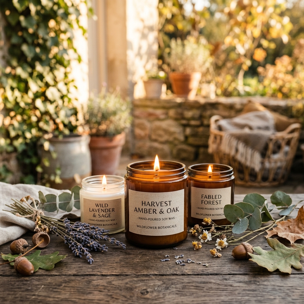 Candles lifestyle photo for Etsy