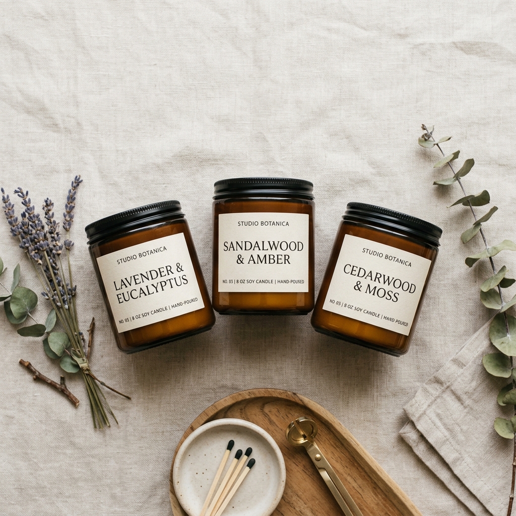 Candles detail photo for Etsy