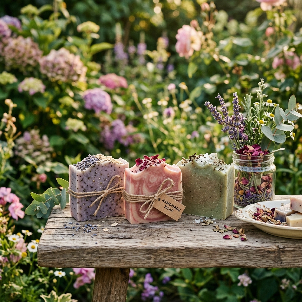 Handmade Soap lifestyle photo for Etsy